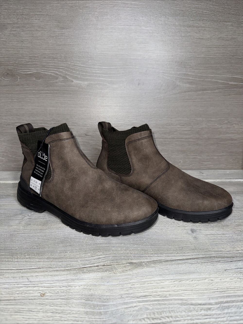 Hey Dude Scott Grip Men’s Boots in Mahogany Size 7 NWT